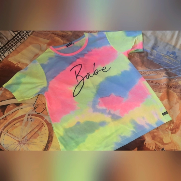 Casual Regular Sleeves Tie & Dye Women Multicolor Top - Picture 5 of 6